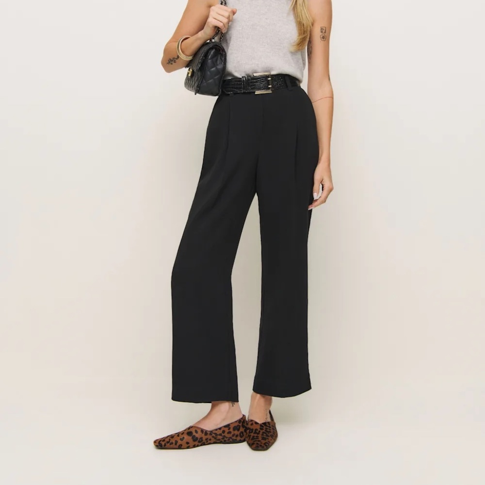 Reformation Alex Mid Rise Cropped Pants Size 12